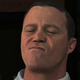 Punchably smug...